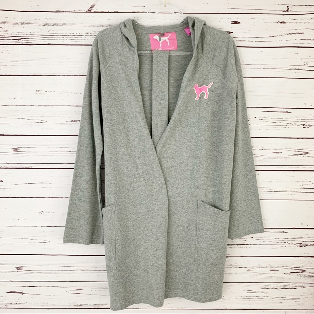 Victoria Secret Pink   Gray Robe ML